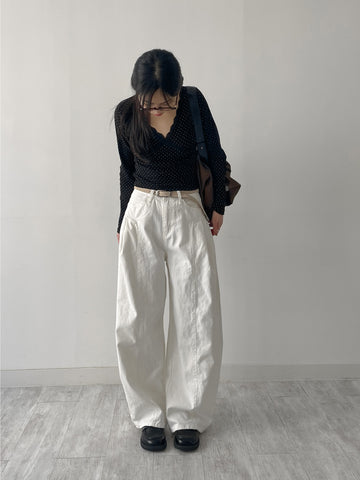 741 Cotton Balloon Wide Pants